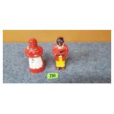 Black Americana Salt & Pepper Shakers