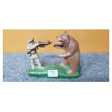 Mechanical Coin Bank--Bear Hunter