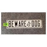 Beware of Dog Metal Sign