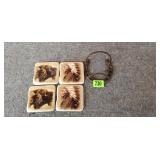 Buffalo & Indian Coaster Set