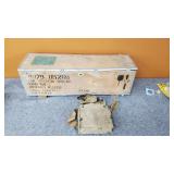 Vintage Military Gas Mask & Tent in Crate