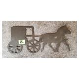 Horse & Buggy Cutout Wall Decor