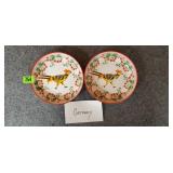 (2) Collectible Germany Plates Pheasant & Cherry