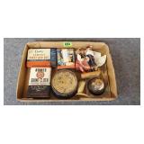 Vitntage 1st Aid, Shine Cloth, Other Tins, Bell,