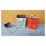 Vintage Funnel & Cargil & Texaco Oil Cans