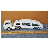 Vintage White Toy Vehicle Hauler Truck