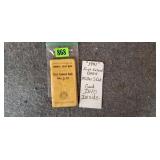 1st National Bank Farmers Memo Book