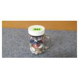 Pint Jar Mug full of Buttons