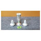 Vintage Salt & Pepper Shakers & Vase