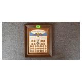 Lincoln Memorial Coinage Penny Collection, Framed