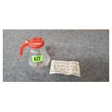 Vintage Advertising Syrup Pitcher