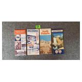 Lot of 4 Vintage State Road Maps