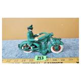 Vintage Hubley (?) Cast Iron Police Motorcycle