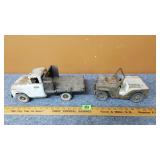 Tonka Flatbed Truck & Tonka Jeep