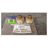 1943 Black Hills Souvenir Salt/Peppers "To Mother"