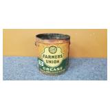 Vintage Farmers Union Grease Pail