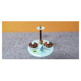 Vintage Wheat Pattern Condiment Serving Tray