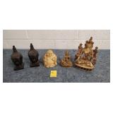 Assorted Asian Desktop Statues