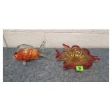 Glass Fish Statue & Dish