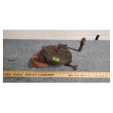 Vintage Hand-Crank Bench Grinder