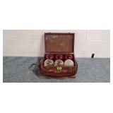 Case of 6 Antique Glass Fire Extiguishers Full