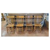 Set of (4) Antique Oak Chairs