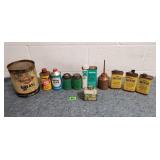 Several Vintage Oil, Grease & Other Cans