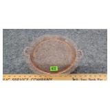 Vintage Pink Depression Glass Platter -- Has Chip