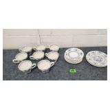 Vintage J&G Meakin Blue Nordic Dishes