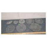 Crystal & Other Vintage Clear Glass Serving Dishes