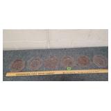 Several Pink Depression Plates