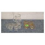 Vintage Pitcher & Glasses Set & Other Set of Glass