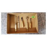 Antique Wooden-Handle Can Openers