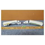 (2) John Deere Semis w/ Van Trailers