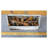 Wooden Tool Box w/ Vintage Tools