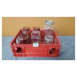 Coke Crate & Old Canning Jars
