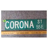 Corona Street Sign