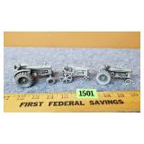 JD & IH Pewter Tractors