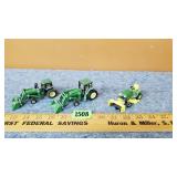John Deere 1/64 Scale Loader Tractors & Lawnmower