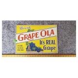 Grape Ola Tin Tacker Sign