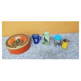 Shirley Temple Creamer, Match Safe, Gas Can, Etc.