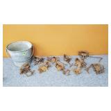 Several Foot Traps & Vintage Metal Pail