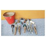 Several Different Antique Insulators & Old Pail