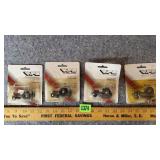 1/64 Scale White Tractors in Packages