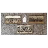 Lot of 3 Sterioviews British WWI & Canada