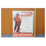 Authentic WWII War Bond Poster 22x28