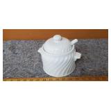 Vintage Porcelain Gravy Dish with Ladle