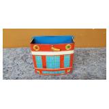 Vintage MARX Tin Airplane Hanger 6"x7"