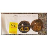 1943 License Plate Tab