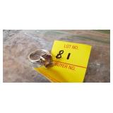 Amber Amethyst Tourmaline Stone in Sterling